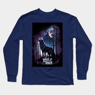 Wolf and Moon Long Sleeve T-Shirt